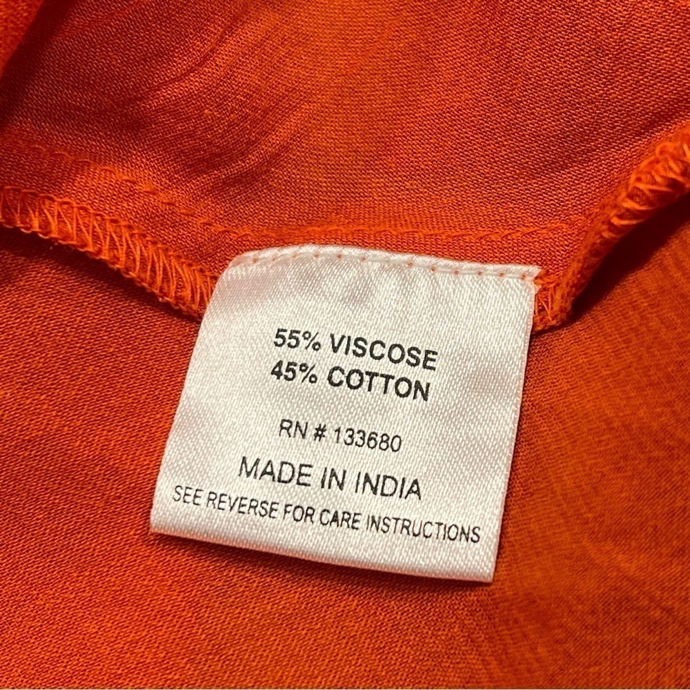 Roja Orange Embroidered Cold Shoulder Tunic Top Sz-M - Picture 10 of 11